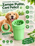 Lavazampe per cani con golden retriever: zampe pulite in pochi secondi